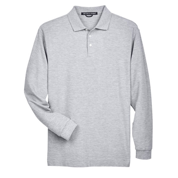 Men's Pima Piqué Long Sleeve Polo Thumbnail