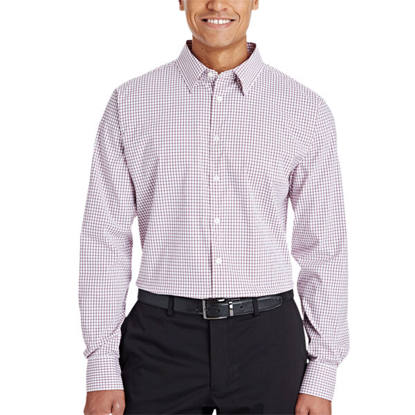 Men's CrownLux Performance® Micro Windowpane Woven Dress Shirt Thumbnail